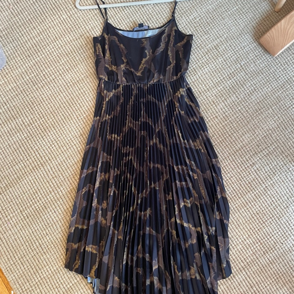 All Saints pleated slip dress